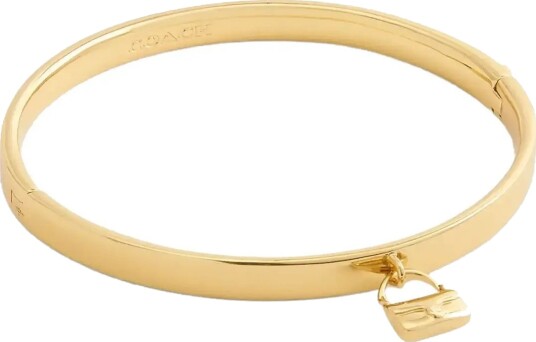 Coach Accessories Co Br Tabby Charm Hinged Bangle Gold ONE SIZE Coach Accessories Co Br Tabby Charm Hinged Bangle Gold ONE SIZE
