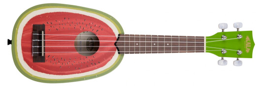 Kala Ka-Nv-Wtml Novelty Series Watermelon Soprano Ukulele, Med Bag