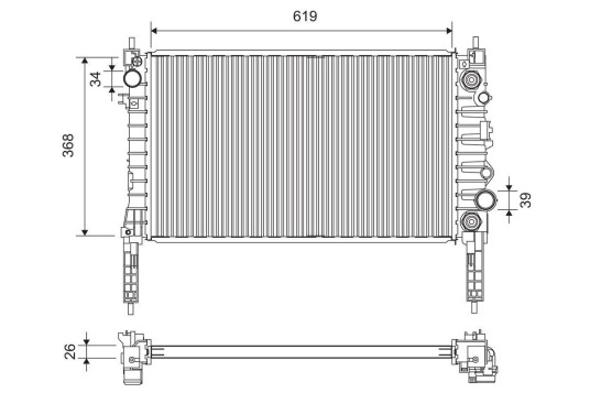 Radiator VALEO 701378 Radiator VALEO 701378