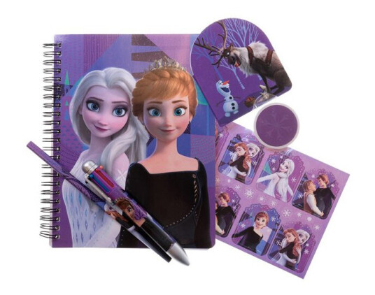 Paw Patrol Skivesett m/ A5 notatbok og multifarget penn - Anna og Elsa Paw Patrol Skivesett m/ A5 notatbok og multifarget penn - Anna og Elsa
