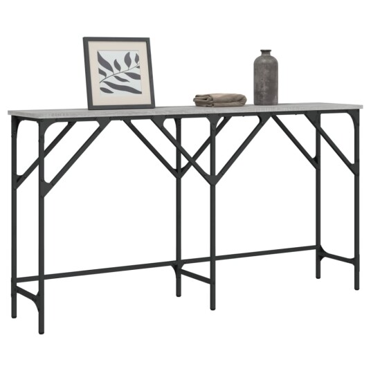 Konsollbord grå sonoma 140x29x75 cm konstruert tre 8721012195424