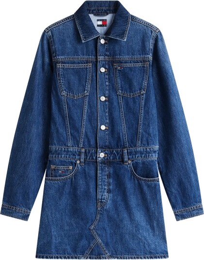 Tommy Jeans Archive Trucker Dress Ext Dj8033 Blue M