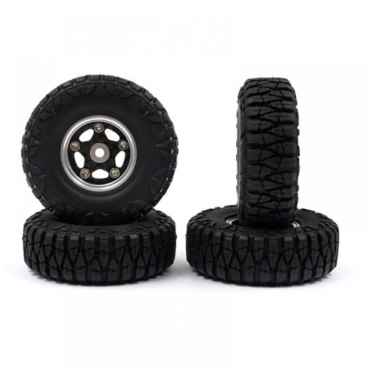 Yeah Racing WL-0170SV ALUMINUM CNC 5 SPOKE W/ GRAPHITE BEADLOCK