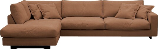 Valencia Ekstra Dyp 4 seters sofa med Sjeselong Høyre Gulbrun Valencia Ekstra Dyp 4 seters sofa med Sjeselong Høyre Gulbrun