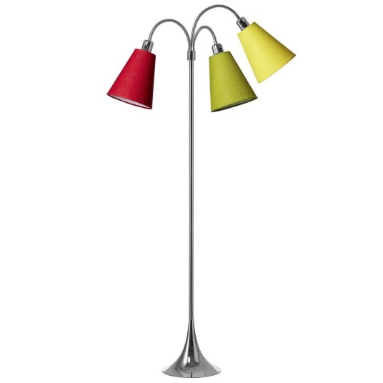 Trafikk Gulvlampe E27 i Krom Med Lime/Gul/Rød - Nielsen Light Trafikk Gulvlampe E27 i Krom Med Lime/Gul/Rød - Nielsen Light