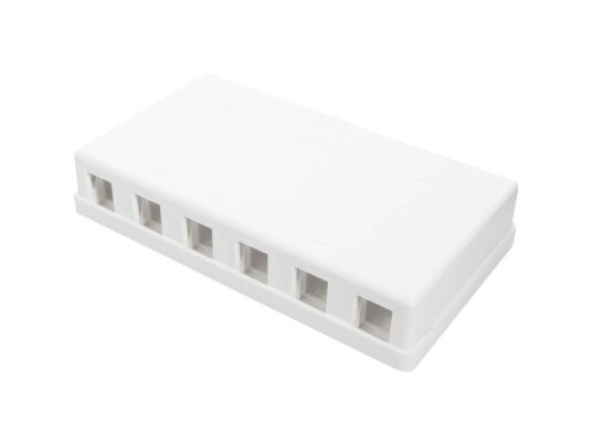 Digitus - Modulært Innføringshus - Hvit Ral 9010 - 6 Porter