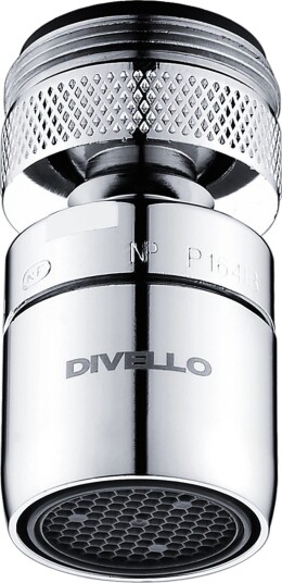 DIVELLO Basic M22+24 Strålesamler med kuleledd, M22x1.0 + M24x1.0 mm, Baderom