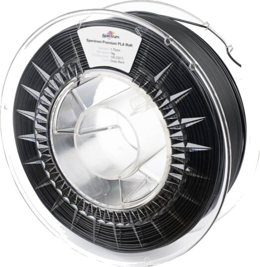Spectrum PLA Matte Filament 1.75 mm 1000 g Deep Black 80236