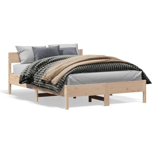 Sengeramme med hodegavl 150x200 cm heltre furu 8721012428997