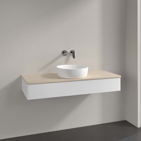 Villeroy & Boch Antao Servantskap med 1 skuff 120x50x19 cm m/lys Hvit Matt/Crème