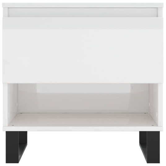 Salongbord høyglans hvit 50x46x50 cm konstruert tre 8721012112391