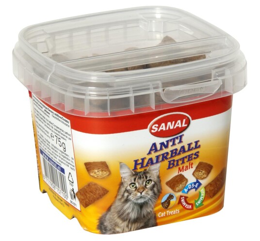 Sanal Malt Anti Hairball Bites katt 75g