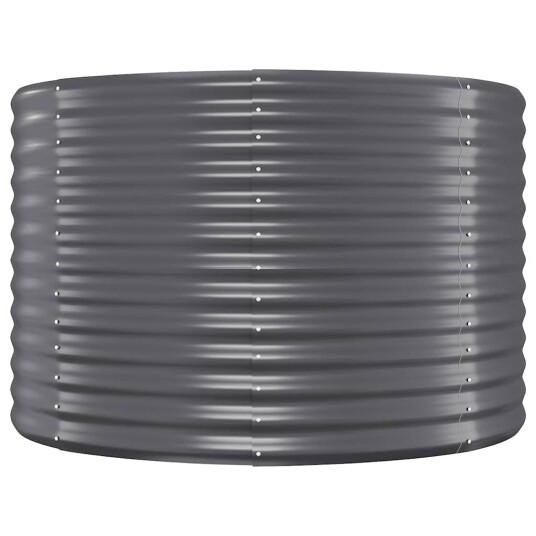 vidaXL Plantekasse pulverlakkert stål 100x100x68 cm antrasitt