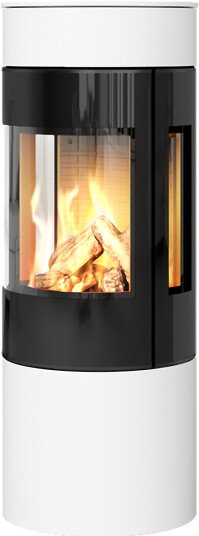 Rais Viva L 120 hvit gasspeis med sideglass og glassdør