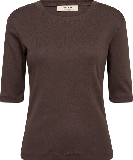 MOS MOSH Mmmali O Neck 3/4 Sleeve Tee Brown XS