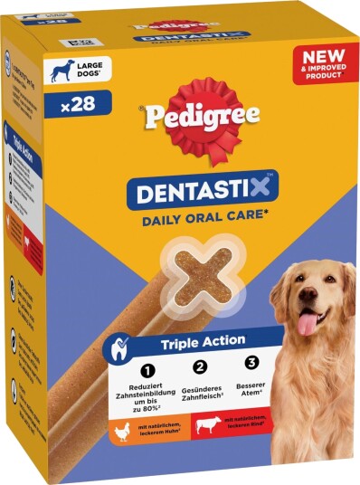 Pedigree Dentastix Dog Tannpleiesnacks For Små Hunder Store Hunder 28 Stk 5 10 kg 25 kg
