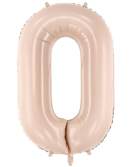 Tallet 0 Beige Stor Folieballong 72 cm