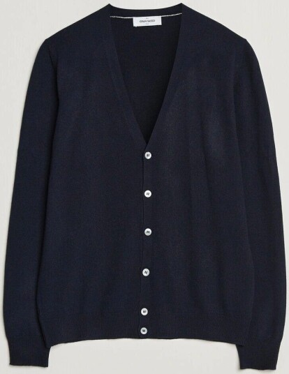 Gran Sasso Wool/Cashmere Cardigan Navy