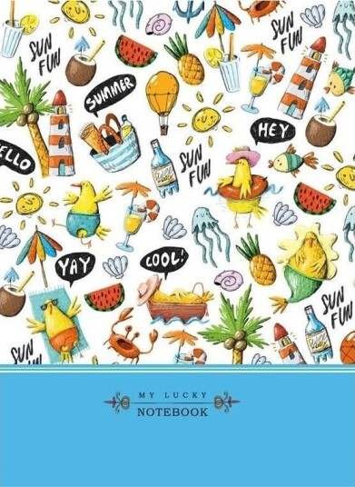 Dekorativ Notatbok 145X197/64K Ruter Tw Summer