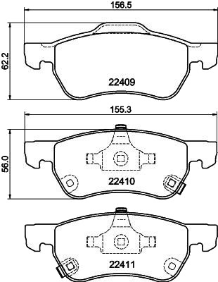 HELLA 8DB 355 044 481 Bremseklosser