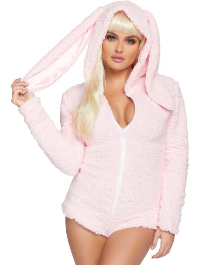 Cuddle Bunny Myk Bodysuit med Hette Strl S