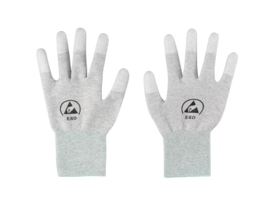 Tru Components TC 12539844 Esd Handsker Lysegra Storrelse: M 1 Paar
