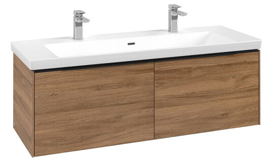 Villeroy & Boch  Subway 3.0 Servantskap m/2 skuffer 1272x429x478 mm Kansas Eik