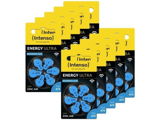 Intenso Horeapparatbatteri Pr44-675 1.45 V 60 Stk 540 Mah Zink-Luft 7504446Mp