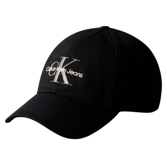 Calvin Klein Monologo Embroidery Baseball Cap   Black   ONE SIZE