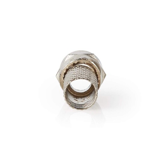 Nedis F connector Rett Hann Nikkel Belagt 75 Ohm Vri På Kabeltilførselsdiameter: 7.5 Mm Sink Legering Sølv 25 Stk.