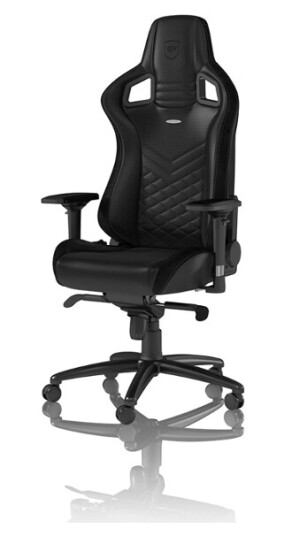 Noblechairs Epic Series - Stol - Direktør - Armlener - T-Formet - Tipping - Roterende - Aluminium Polyuretan Stål Pu-Kunstlær Åpencelleskum - Svart