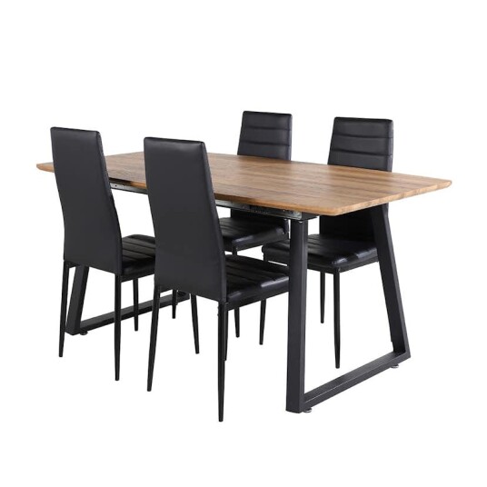Venture Home Spisegruppe Venture Home Ina med 4 Sly Stoler Kunstlær GR20294S