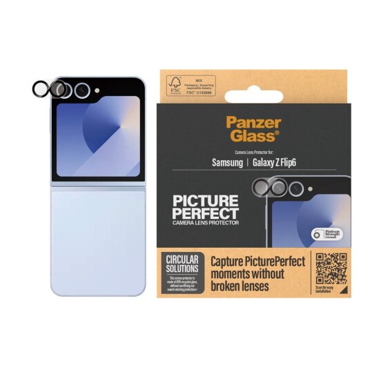 PanzerGlass™ PicturePerfect Kamerabeskyttelsesglass for Samsung Galaxy Z Flip6 - Gjennomsiktig