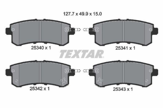 Bremseklosser TEXTAR 2534001 Bremseklosser TEXTAR 2534001