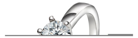 Olivia, Ring i 585 hvitt gull med diamant 0,70 ct, størrelse 54