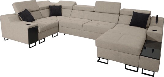 5 seters Sovesofa Høyre Beige 5 seters Sovesofa Høyre Beige