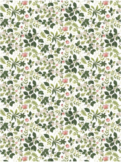 Arvidssons Textil Blomsterlund stoff Grønn
