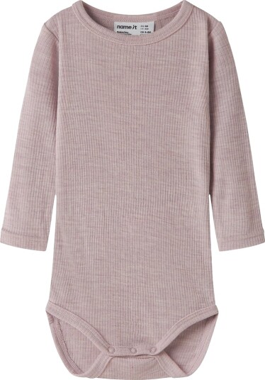 Name It Nbnwax Wool Rib Ls Body Noos Purple 56
