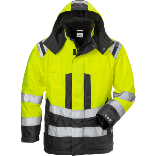 Fristads 4037 GTT Vinterjakke varselgul/svart M