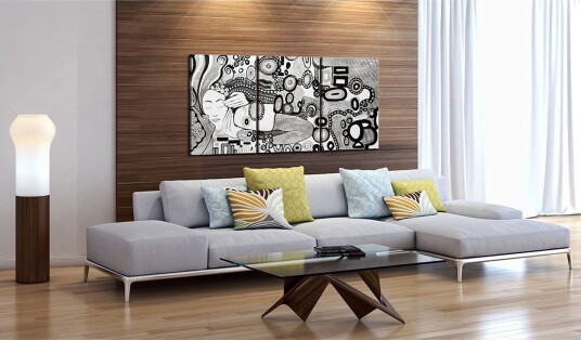 Tavle Sølv Kiss 60X30 Artgeist sp. z o. o.