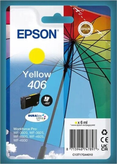 Epson Blekkpatron T406 Gul (6ml)