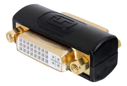 DELTACO DVI-I Dual Link adapter female - female 1080p 60Hz black
