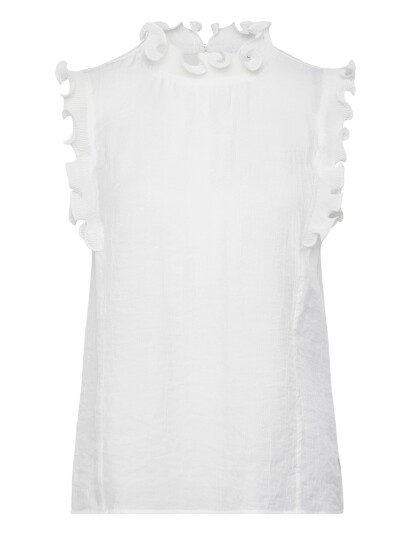 Coster Copenhagen Top With Ruffles White 40