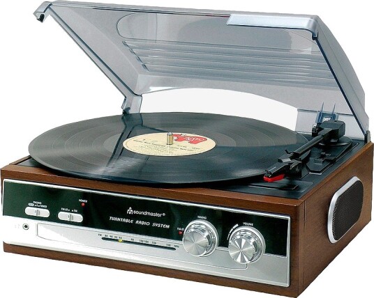 Soundmaster PL186H Platespiller med Radio og Innebygde Høyttalere 2098203 Soundmaster PL186H Platespiller med Radio og Innebygde Høyttalere 2098203
