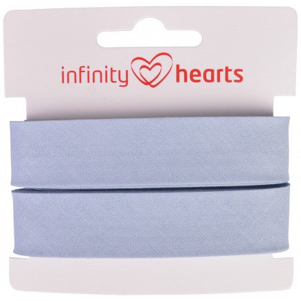 Infinity Hearts Skråbånd Bomull 40/20mm 09 Lyseblå 5m