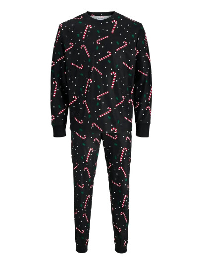 Jack & Jones Jactristan Printed Lounge Set W   Black   XXL