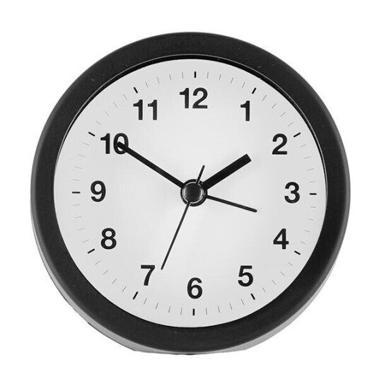 Analog vekkerklokke Svart Analog vekkerklokke Svart