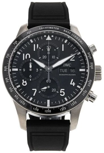 IWC Herreklokke IW388305 Pilots Sort/Gummi Ø41 mm