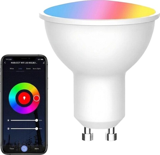 V Tac 5W Smart Home LED pære Tuya/Smart Life Google Home Amazon Alexa kompatibel GU10 Spot Dimbar : Via Smart Home Kulør : RGB + CCT Varm til Kald Hvit V Tac 5W Smart Home LED pære Tuya/Smart Life Google Home Amazon Alexa kompatibel GU10 Spot Dimbar : Via Smart Home Kulør : RGB + CCT Varm til Kald Hvit
