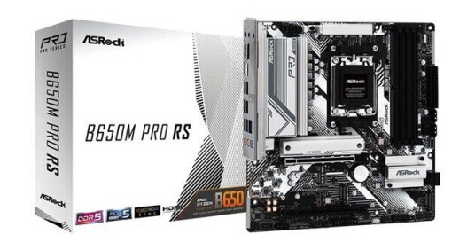 ASRock B650M Pro RS Micro-ATX Hovedkort med AMD AM5 og DDR5 Støtte ASRock B650M Pro RS Micro-ATX Hovedkort med AMD AM5 og DDR5 Støtte